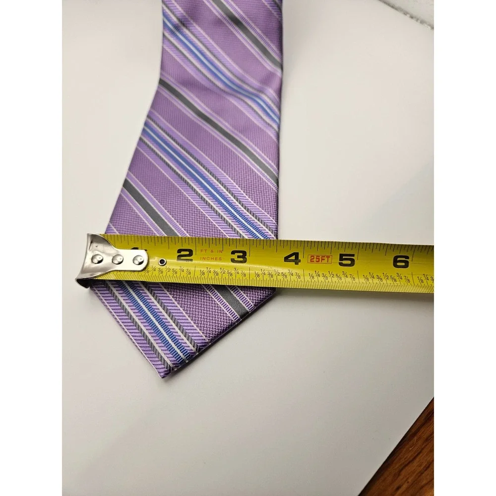 Robert Talbott Best of Class Purple Striped Silk Tie Hand Sewn USA Mens Business